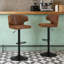 Chaise de bar rotative réglable moderne en similicuir, fonction pivotante et réglable en hauteur pour la cuisine et la salle à manger-415046426-415046430-414512834