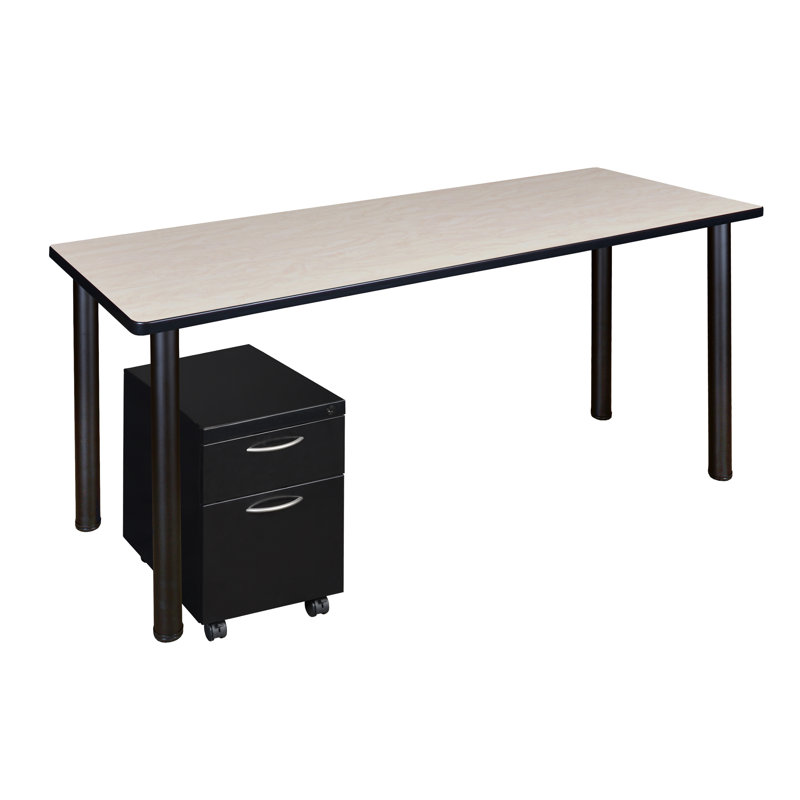 Table de bureau Kee, Érable / noir, H 29 po x l 60 po x P 24 po