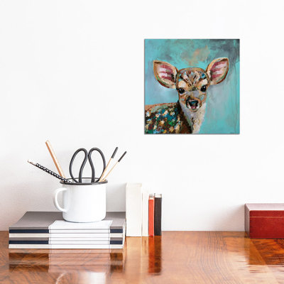 Charcoal Woodland Deer II by Jennifer Seeley - Wrapped Canvas Gallery-Wrapped Canvas Giclée