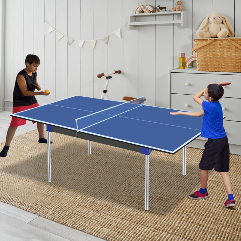 Plateau de tennis de table moyen pliable, H 0,48 po x l 71 po x P 35,5 po, Bleu