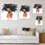 Portrait d'une femme afro-américaine - horloge murale moderne-2027566545