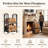 29" Firewood Rack with 4-Piece Fireplace Tools