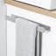 Porte-serviettes mural moderne en acier inoxydable sans perçage pour salle de bain 16 po Modern-69991860
