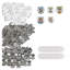 Ensemble de 500 pièces d'insignes de bouton de 1 po pour machine à fabriquer les broches - dos en métal et en plastique avec films transparents