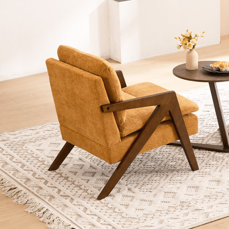 Fauteuil d'appoint Mid-Century, Jaune