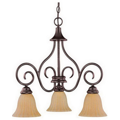 Lustre classique/traditionnel ombré 3 lumières Bevilacqua