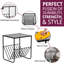 Forsee Glass Top Frame End Table