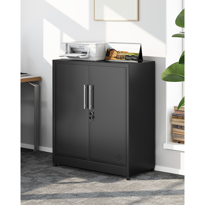 Chowk 2-Door File Cabinet, Black