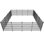 Clôture de jardin sans creuser, 61 cm (H) x 6,1 m (L), 10 panneaux, barrière anti-animaux, clôture temporaire en métal antirouille pour chiens, clôture décorative pour terrasse, parterre de fleurs