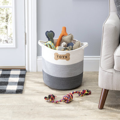 Naples Pet Toy Fabric Basket