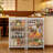 4-Tier Kitchen Storage Cart With Wood Top And Drawers-618820167