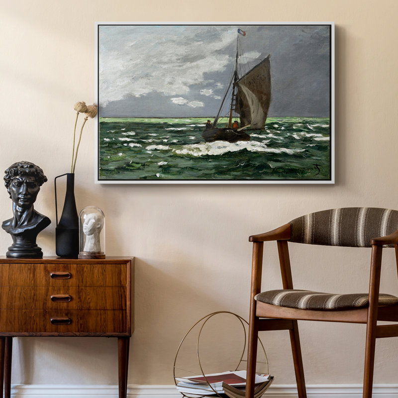 Rétro nautique - Lxxv, Toile avec cadre blanc, H 27 po x l 41 po x P 2 po