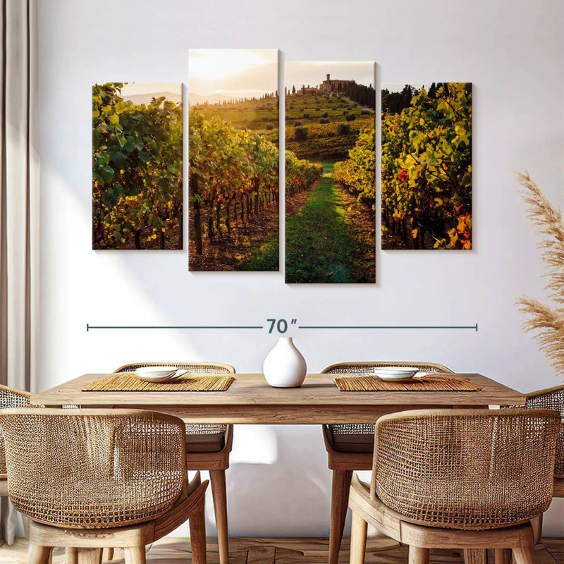 Alvord Tuscan Vineyard Sunset, H 42 po x l 68 po