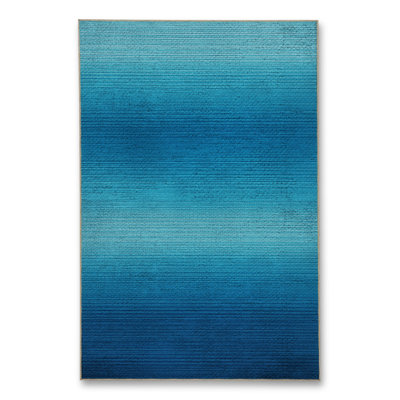 Tapis tissé traditionnel bleu marine Mosso