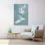 Graceful Herons I, art mural abstrait contemporain-868001099