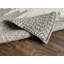 Tapis ivoire / gris tissé à la main Rectangle 8 pi x 10 pi Maithili
