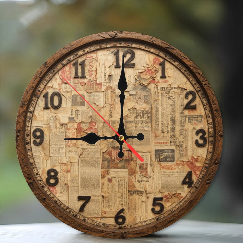 Chiffres sur une horloge de journal