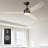 StellarAir 52" Indoor Black Dual-Monte Ceiling Fan with Clear Blades, LED Night Light, and Remote Control