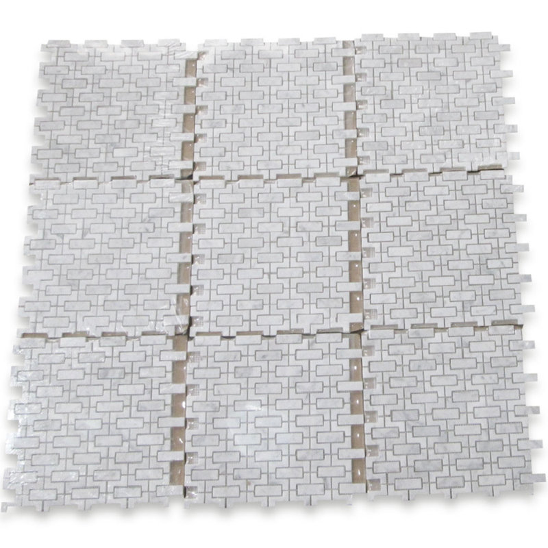 12" x 12" Marble Grid Mosaic Wall & Floor Tile