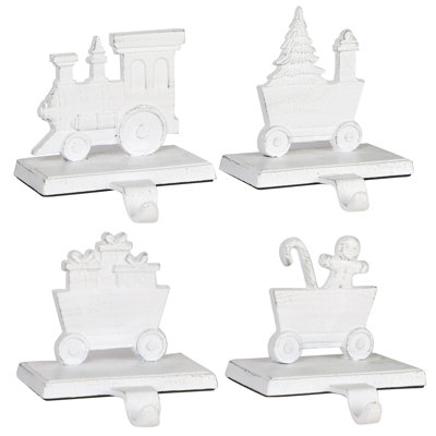 4 Piece Train Stocking Holder Set