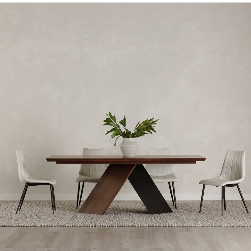Finnigan Upholstered Dining Chair, White Faux Leather