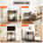 Half-moon Console Table 2 Storage Drawers Rattan Sliding