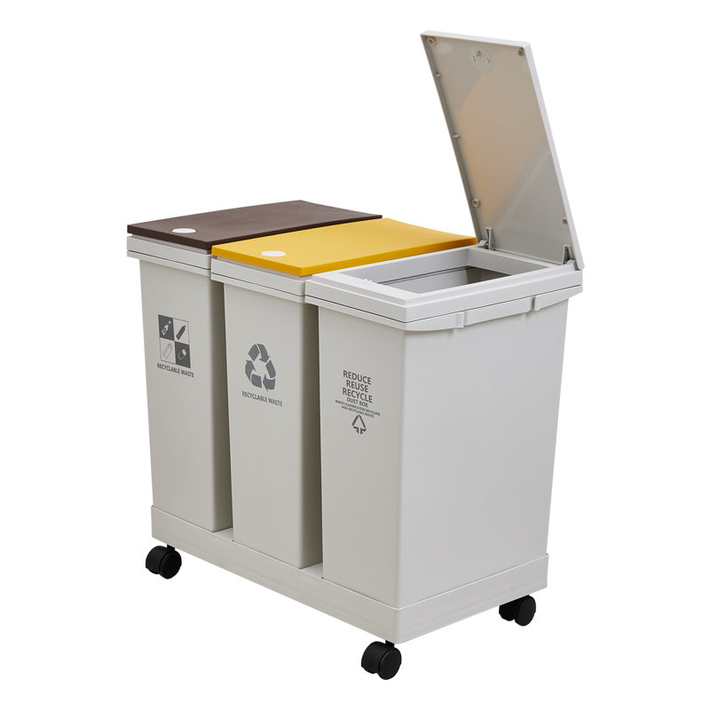 Plastic Touch Top Waste Bin, 60 L