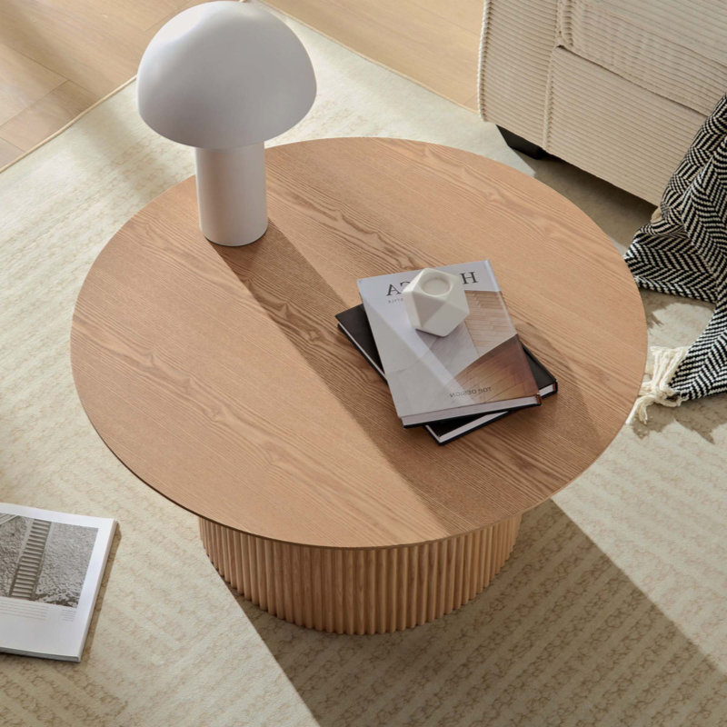 Table basse de 31,49 pouces pour tables basses rondes de style Mid-Century, H 15,31 po x L 31,49 po x l 31,49 po