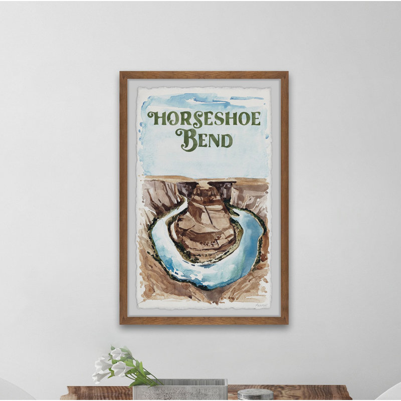 Arizona Horseshoe Bend - Impression de publicités encadrées sur papier, H 30 po x l 20 po x P 1,5 po