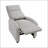 Modern Push Back Recliner Chair With Light Gray Soft Corduroy Upholstery For Comfort And Style In Living Rooms-1541961825