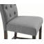 Tabouret de bar en bois massif touffeté Asons, ensemble de 2-317546046