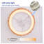 Ventilateur de plafond encastré Modern Lighthouse de 20 po avec lumière, DEL à intensité variable et moteur à courant continu réversible à 6 vitesses, bois naturel