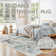 Modern Abstract Non Slip Washable Area Rug(Grey)