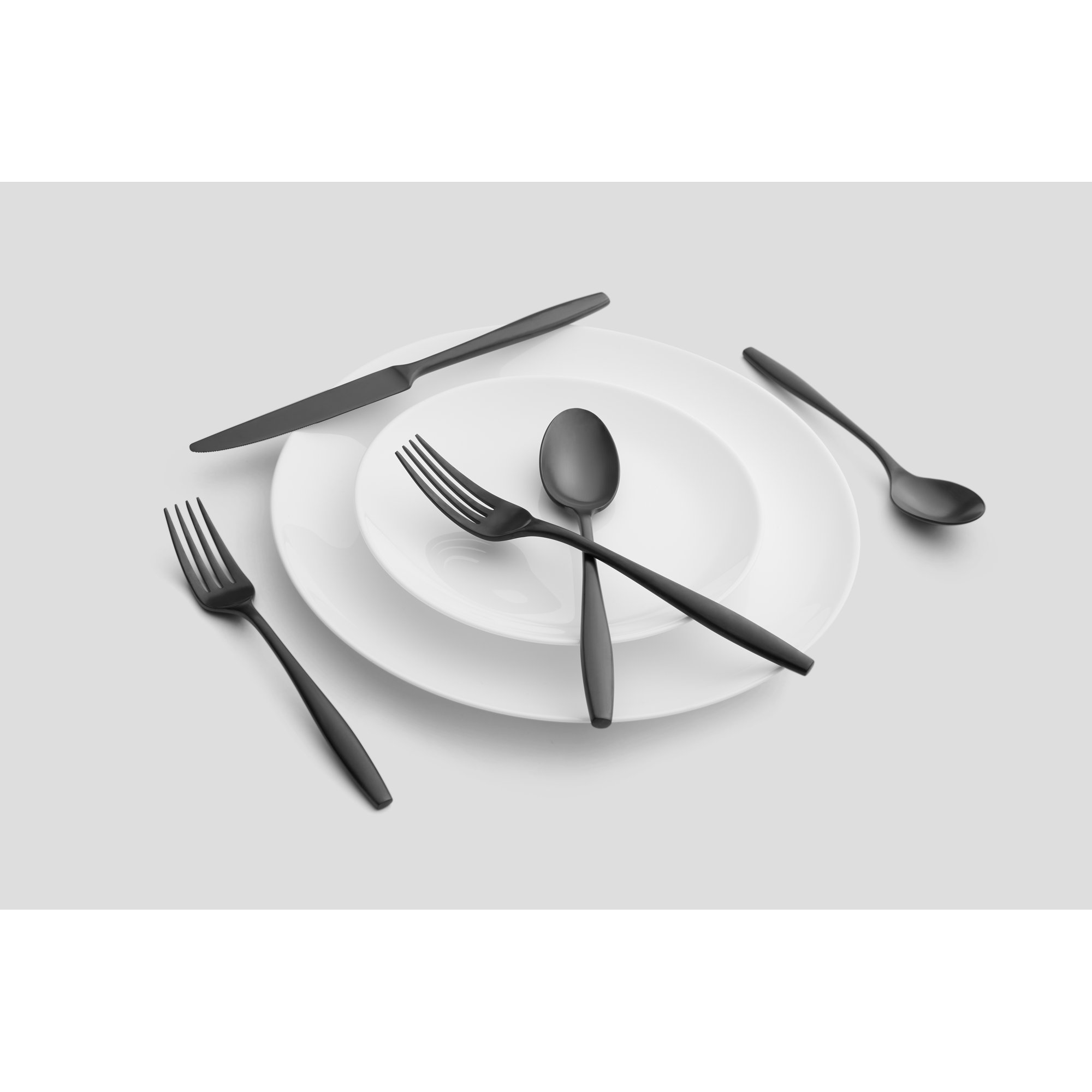 Edianna Flatware - Set of 20, Black
