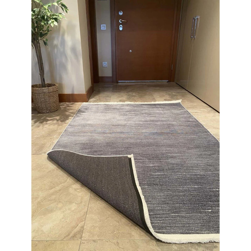 Tapis en coton Landree avec envers antidérapant, Rectangle 5 pi 11 po x 10 pi 6 po