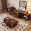 Rubberwood TV Stand with Cabinets & Drawers-2020718710