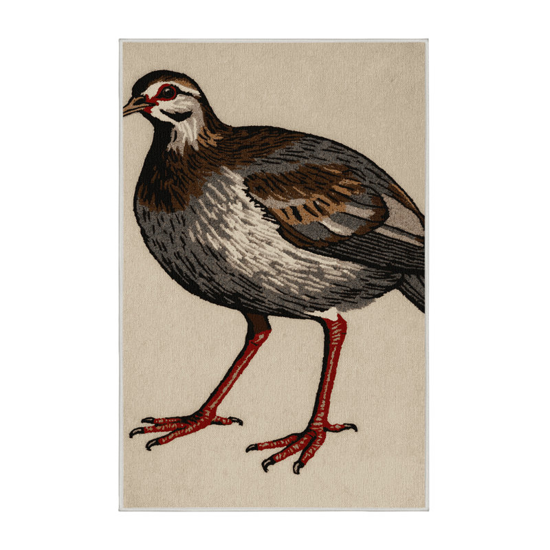  Tapis lavable à pattes rouges, Rectangle 6 pi x 9 pi