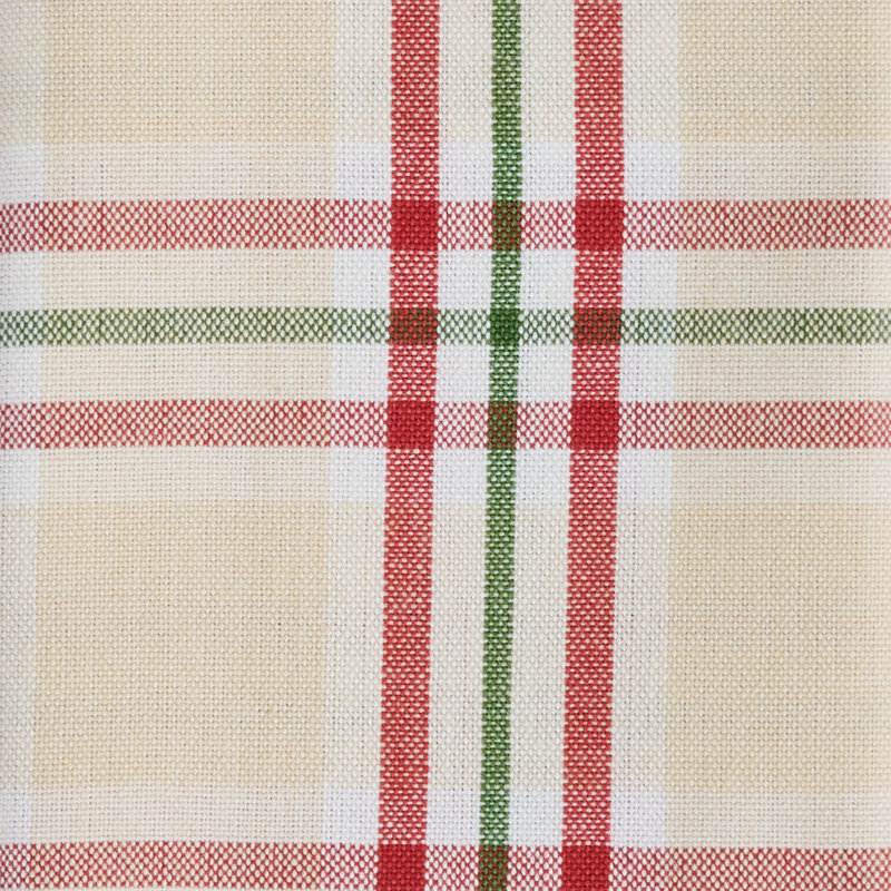  Cozy Christmas Beige Napkin Set Of 4, Beige Plaid