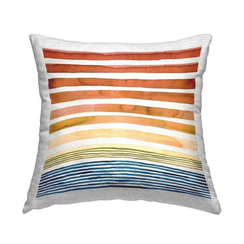 Striped Outdoor Throw Pillow