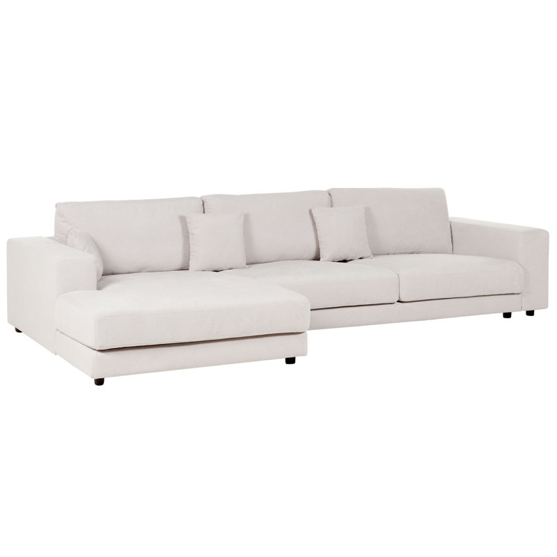 Anayla 4 Seater Corner Sofa , Right Hand Facing, White