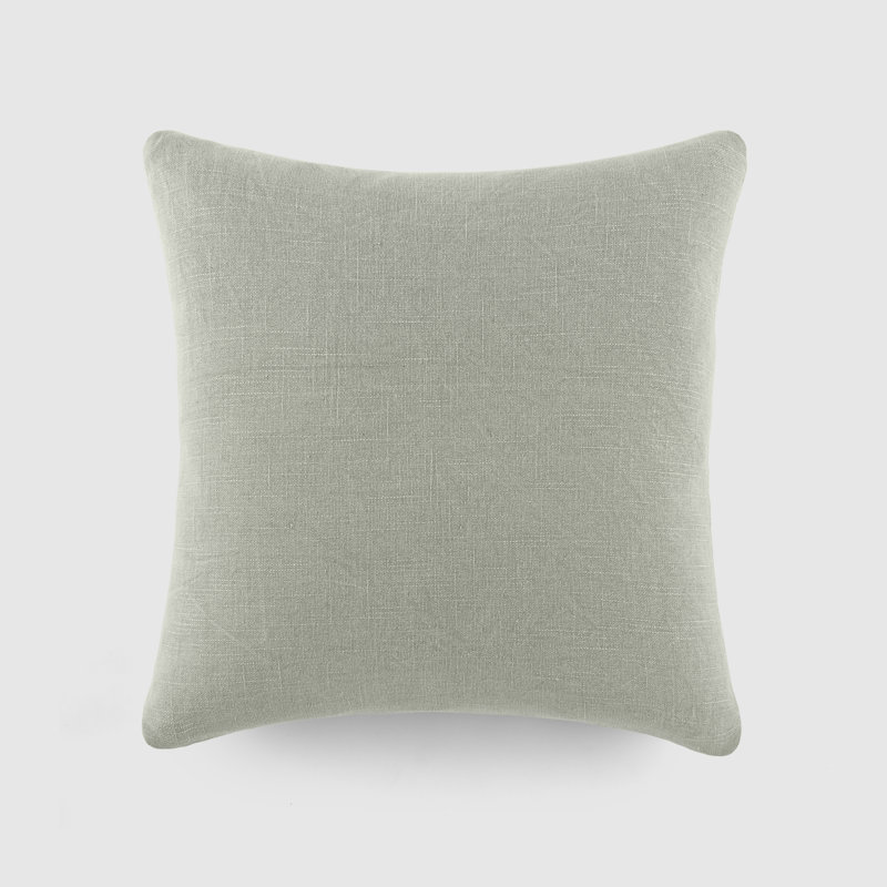Gray Cotton Box-Shaped Throw Pillow Set