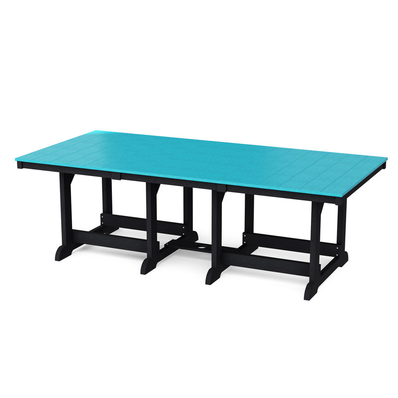 Heritage 44” x 94” Dining Table, Aruba Blue/Black