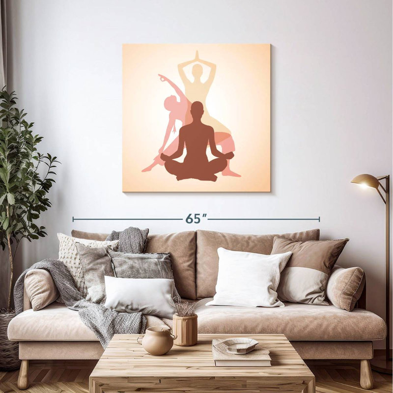 Kerrick Yoga Poses, 39" H x 39" W
