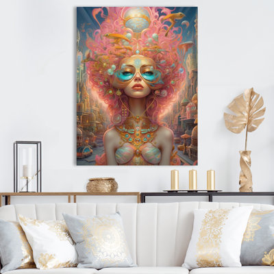" Exquisite Goddess In Psychedelic Pastels I "