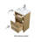 Bianca 20 In. W X 16 In. D X 35 In. H Single Sink Bath Vanity In Light Oak Finish With White Ceramic Top