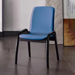 Genuine Leather Upholstered Armchair (Set of 2)