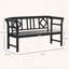 Banc en bois rustique 3 personnes Outsunny