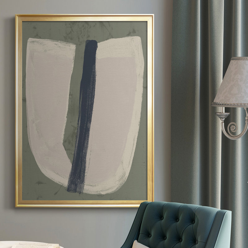 " Paper Slice III ", 30.5" H x 22.5" W x 1" D, Gold Framed