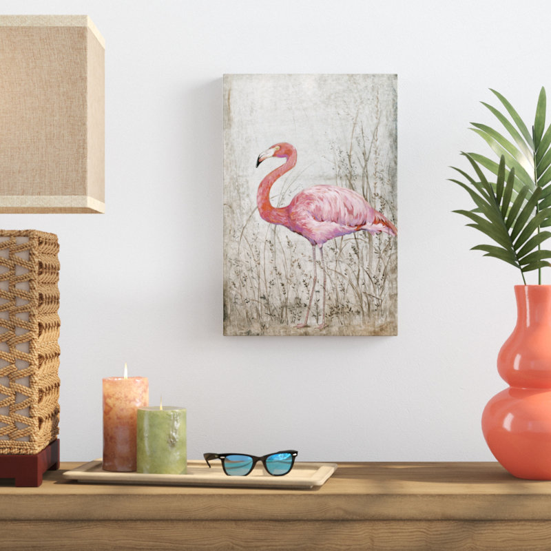 «American Flamingo II» par Timothy O 'Toole, reproduction d'art sur toile, H 18 po x l 12 po, Toile tendue