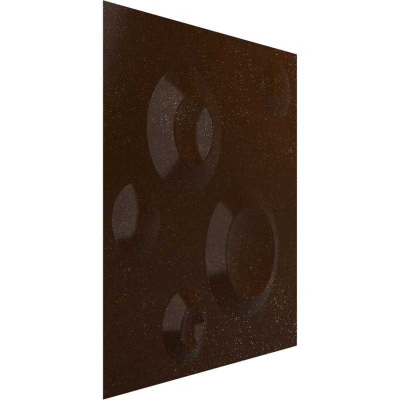 Panneau mural 3D décoratif EnduraWall 11 pi 7 po x l 11 7/8 po, bronze champagne métallique (couvre 0,98 pi2)